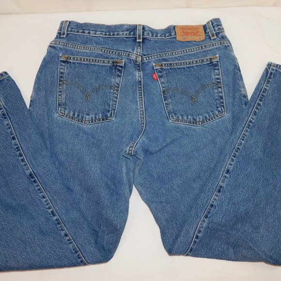Levi's 550 Classic Relaxed Denim Jeans High Rise Mom Jean Size 14